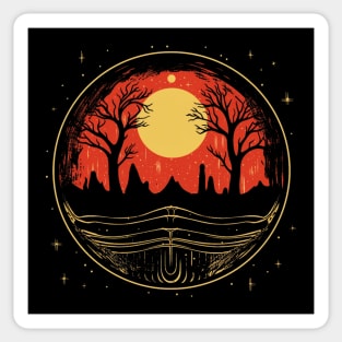 Spooky Halloween - Haunted Forest Shirt - Eerie Art Clothing - "Haunted Glade" Sticker